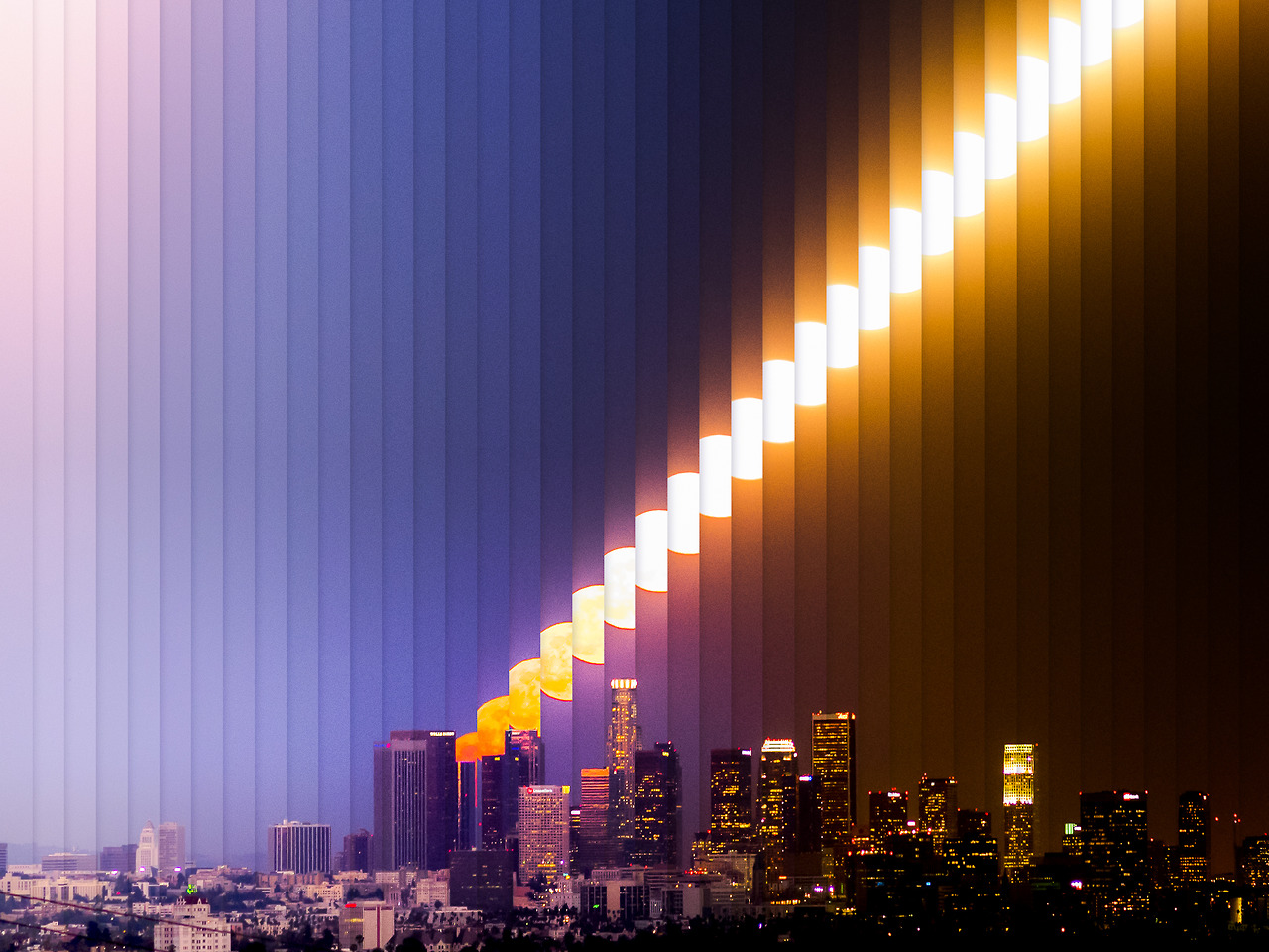 Composições fotográficas retratam passar das horas em paisagens urbanas