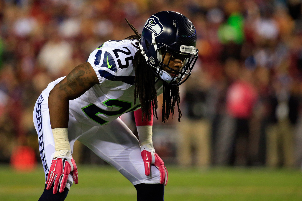 10 - Na décima posição está o cornerback Richard Sherman, um dos destaques do Seahawks na conquista do Super Bowl