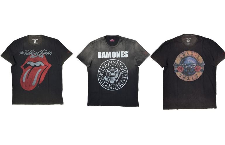Ellus lança coleção de camisetas de bandas