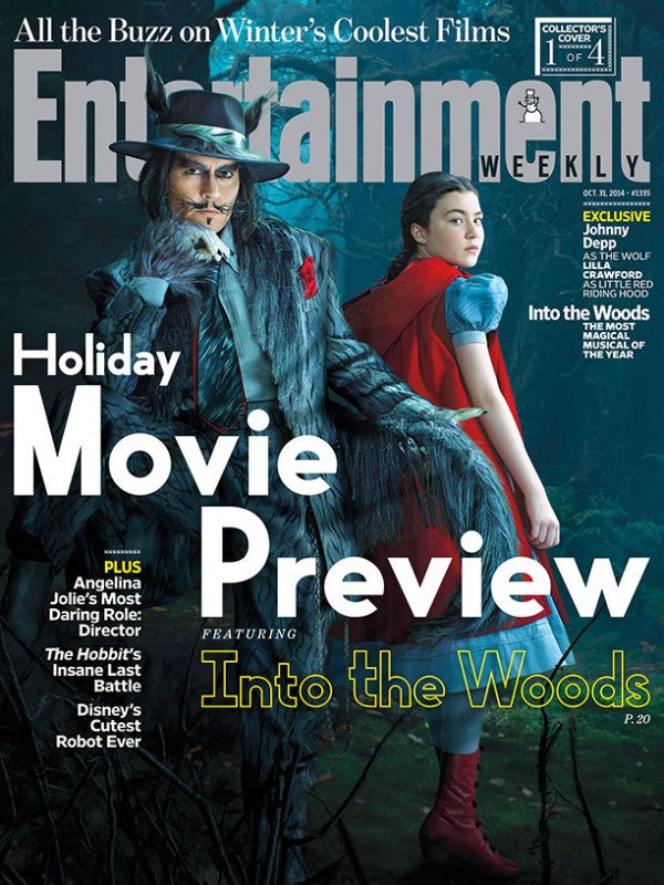 Johnny Depp surge como o Lobo de Into the Woods em capa de revista