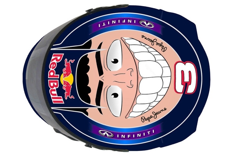 Piloto da Red Bull divulga capacete de gosto duvidoso que usará no GP de Abu Dhabi