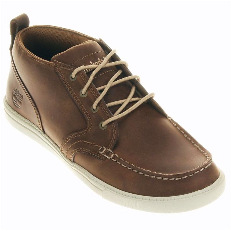 Botina de couro; R$ 379,90, na Timberland (http://www.timberland.com.br/). Preço pesquisado em novembro, sujeito a modificações 