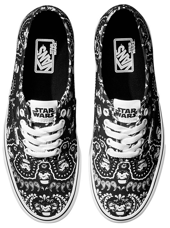 Tênis modelo Star Wars authentic Stormtrooper; R$299,90, na Vans (http://www.vansdobrasil.com). Preço pesquisado em novembro, sujeito a alteração 