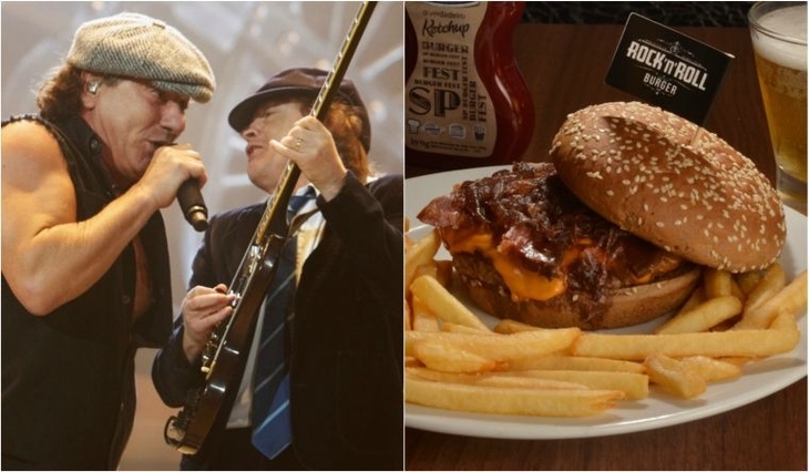 ACDC (Rock’ n’ Roll Burguer) - O eletrizante hambúrguer da banda australiana leva carne, cebola caramelizada, queijo cheddar, chips crocantes e jamon serrano. Demais!