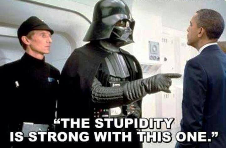 Darth Vader dá uma bronca no Obama