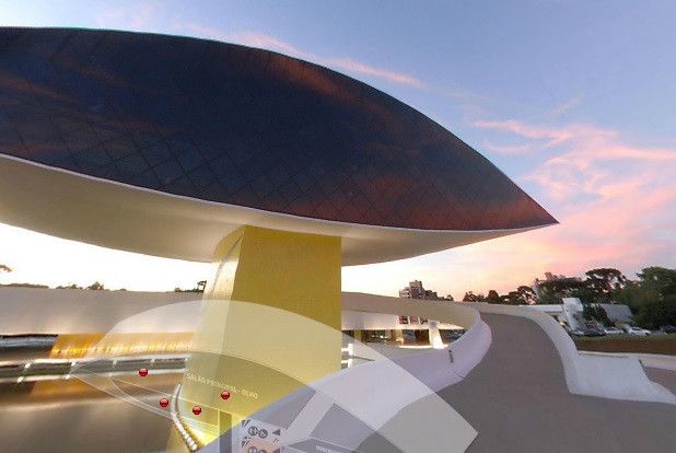 Este é o grande olho que faz com que o Museu Oscar Niemeyer, em Curitiba, seja uma referência internacional em arquitetura.