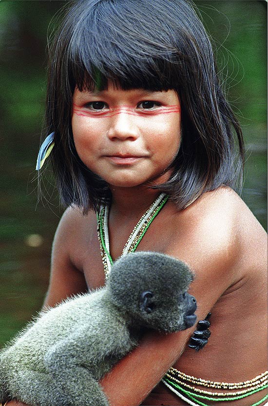 Tainá ainda tinha a companhia de Catú e Aida, dois macaquinhos fofos. Amazônia ostentação!