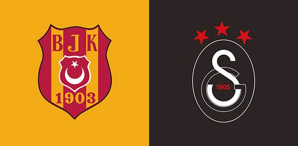 Na Turquia, Besiktas e Galatasaray tiveram os escudos invertidos