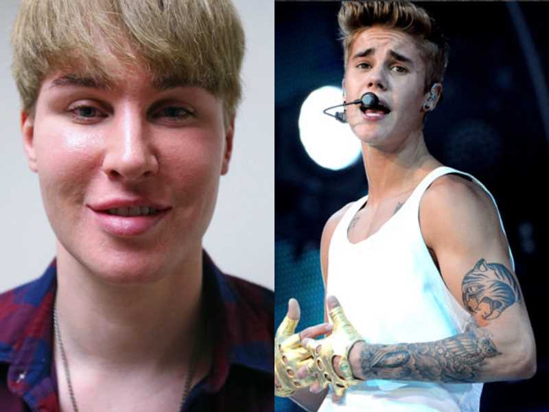 E tem até gente que quer ficar a cara do Justin Bieber! Toby Sheldon gastou mais de R$ 30 mil para se parecer com o ídolo teen
