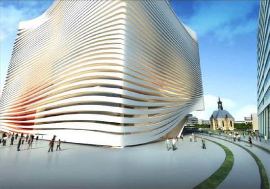 A arquiteta iraquiana Zaha Hadid ficou entre três finalistas para o projeto do novo Centro de Dança e Música de Haia, na Holanda, mas acabou levando.