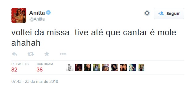 Cantou o quê?