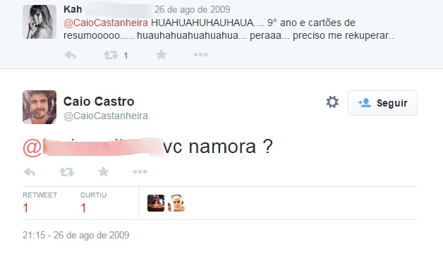 Ah, legal. Você namora?