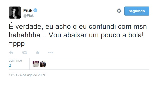 Um beijo para você MSN. Aliás, por onde será que o MSN? 