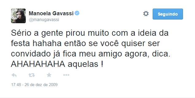 Atenção galera! Ninguém sai! Manu Gavassi convidou GE-RAL