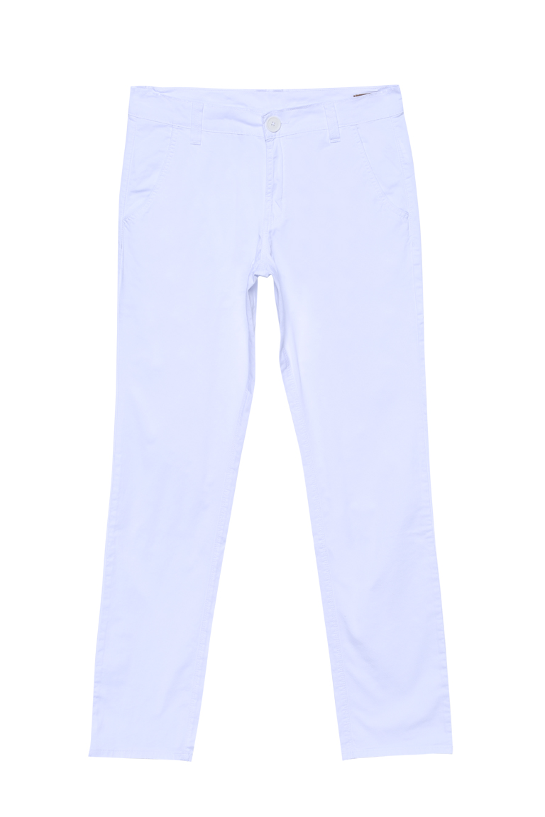 Calça branca; R$ 219, na Damyller (www.damyller.com.br). Preço pesquisado em dezembro 2014, sujeito a alteração
