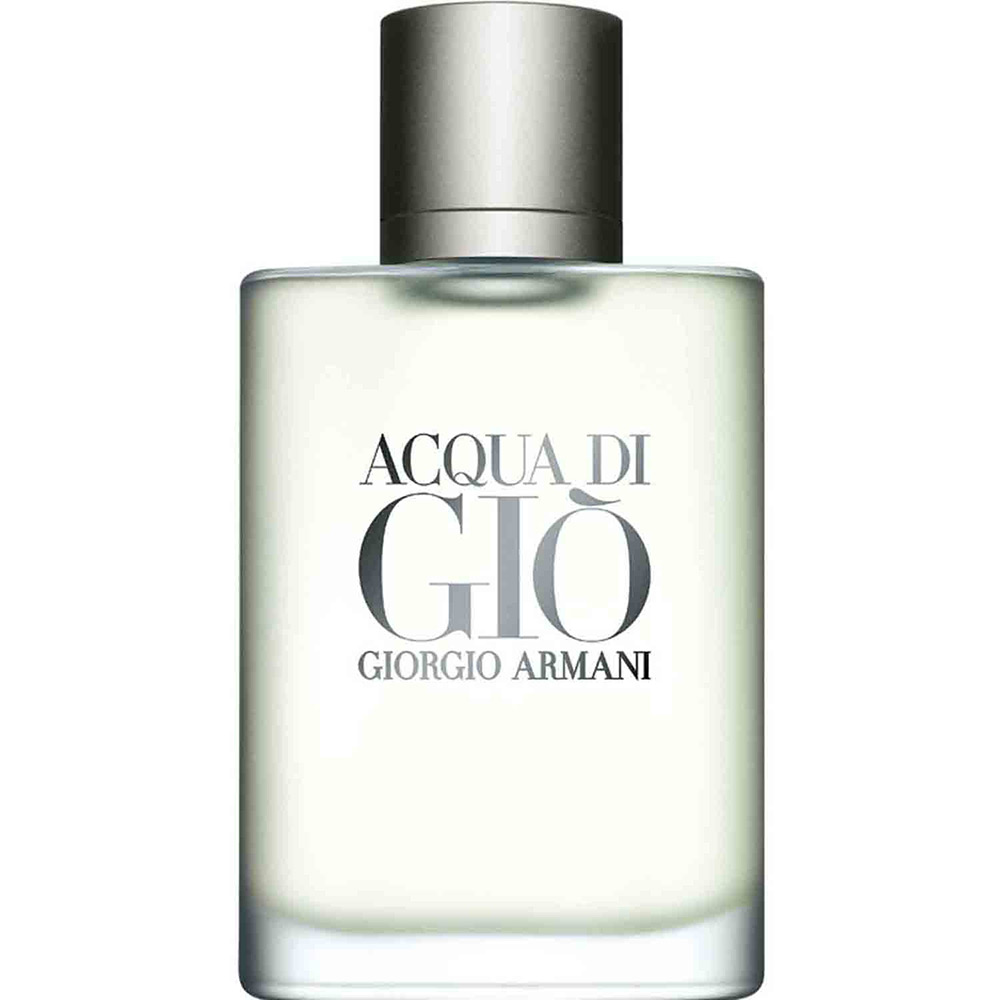 Acqua di Gio de Giorgio Armani é um perfume Aromático Aquático, um clássico de 1996; R$ 239 (30ml), na Sephora (www.sephora.com.br). Preço pesquisado em dezembro de 2014, sujeito a modificações 