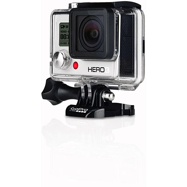 Câmera GoPro Hero 3; R$ 1299, na Walmart (www.walmart.com.br). Preço pesquisado em dezembro, sujeito a modificações