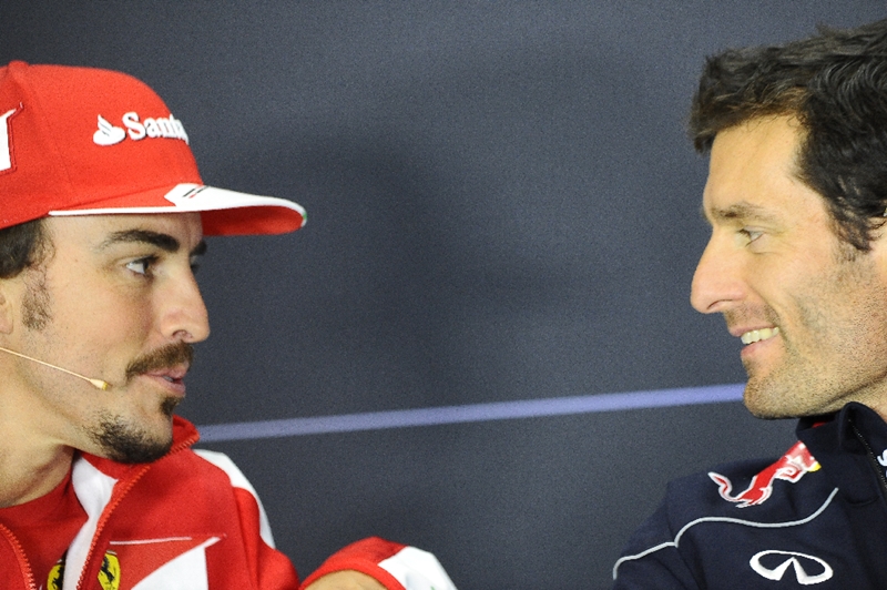 Os pilotos de Formula 1 Fernando Alonso e Mark Webber, mesmo correndo em escuderias diferentes, nutrem amizade profunda conhecida por Webbonso 