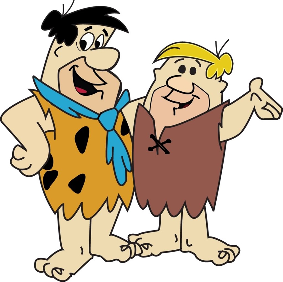 Fred e Barney são bromances da Idade da Pedra no clássico desenho Flintstones (1960) de Hanna & Barbera 