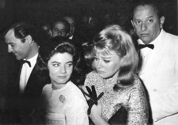 Com Glória Menezes no Festival de Cannes de 1962