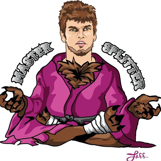 Pivô brasileiro do San Antonio Spurs, Tiago Splitter, foi homenageado pelo artista gringo no estilo Mestre Splinter, do desenho tartarugas ninjas