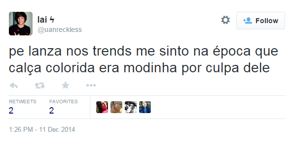 Entregue, quantas calças coloridas vocês têm?