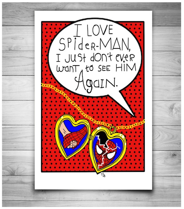 'Eu amo o Homem-Aranha, só não quero vê-lo nunca mais.'