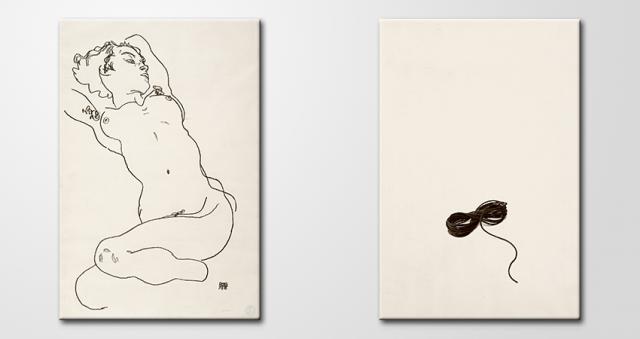 Gravura de Egon Schiele organizado por  Ursus Wehrli