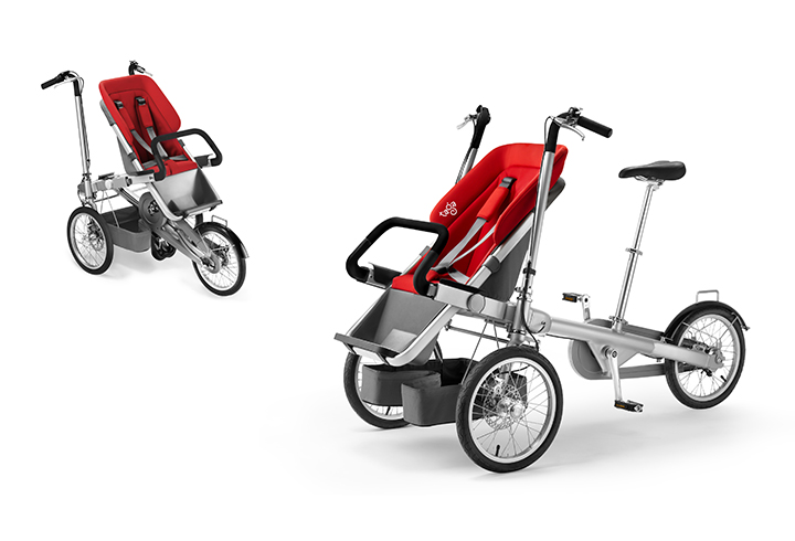 Uma bicicleta que vira carrinho para carregar a criançada, eis o que a Tagabike é. Talvez seria um tanto arriscado usá-la como transporte em ruas de metrópoles brasileiras, é verdade, mas, para passear com a família no parque, parece uma boa pedida.