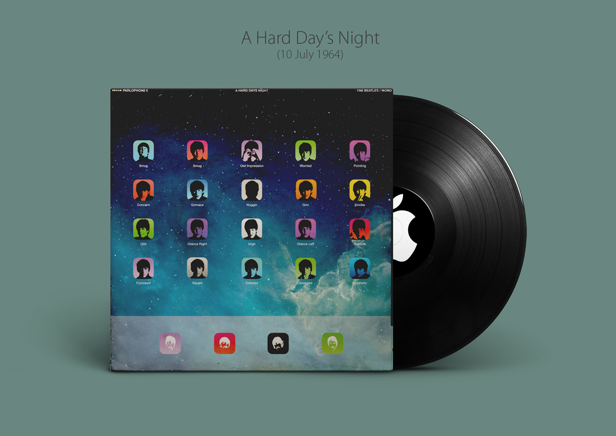 Um dos discos que tem os hits mais conhecidos dos Beatles, e um dos maiores álbuns de todos os tempos, ganhou uma capa de imagem de fundo do desktop, com seu integrantes em forma de ícones. Ficou chique?