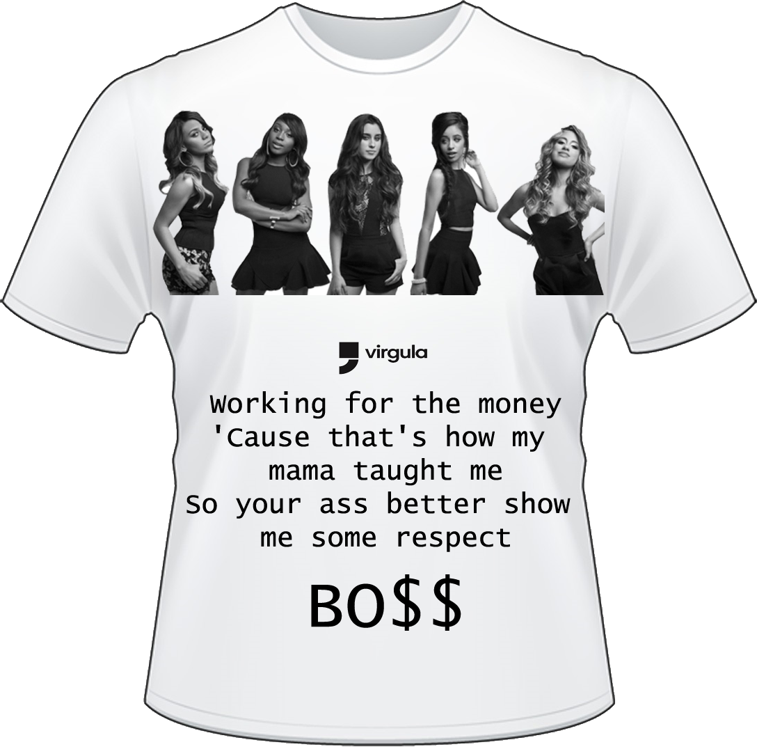 "Trabalhando pra ter o dinheiro porque foi  o que a minha mãe ensinou. Então é melhor você ter algum respeito, idiota. BO$$"