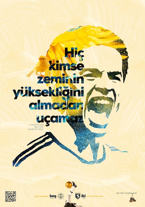 A monumental bicicleta com a camisa número 20 do Fenerbahçe foi retratada por Bruno Barros, diretor de arte
