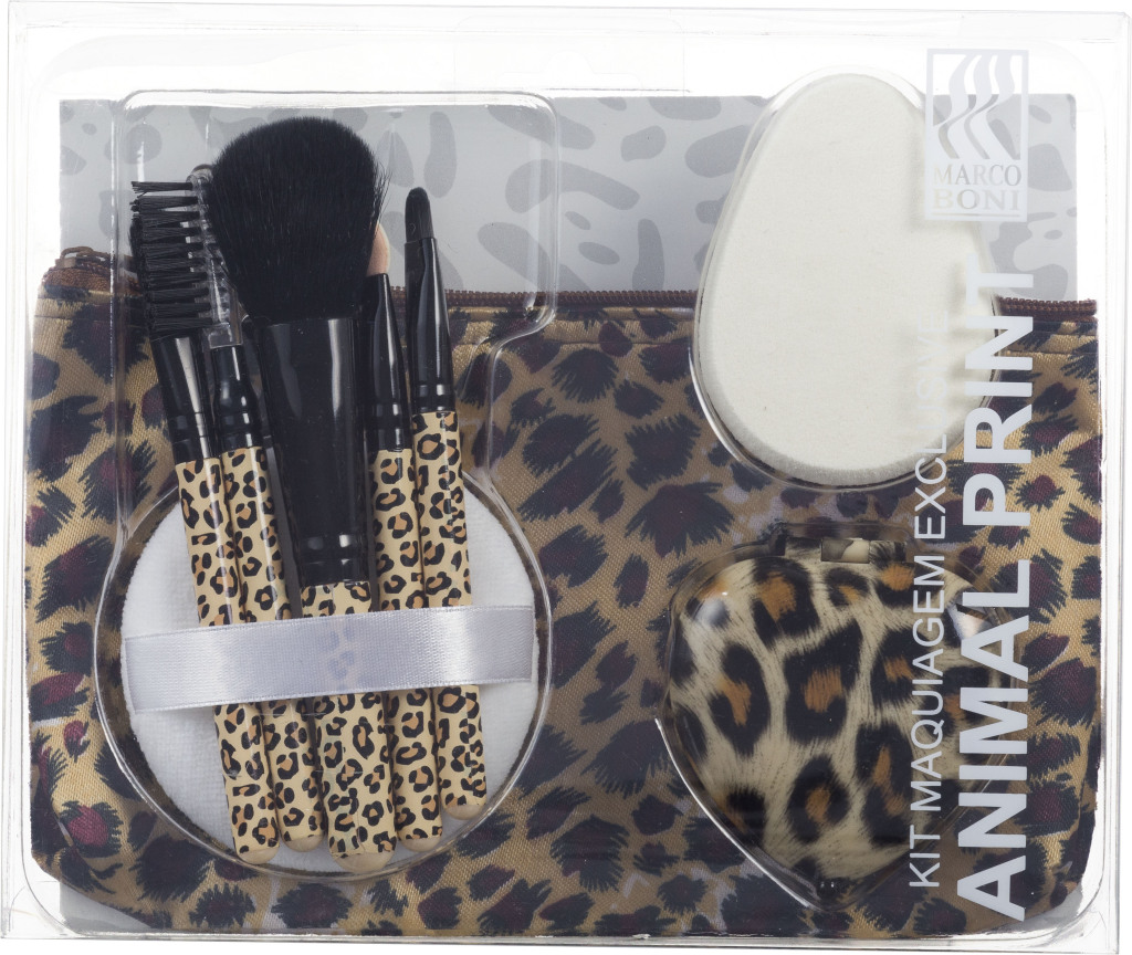 Esse kit vem com uma nécessaire e um jogo completo de pincéis. Muito mais gracinha, não?  Marco Boni/ Preço: R$ 29  <a href=