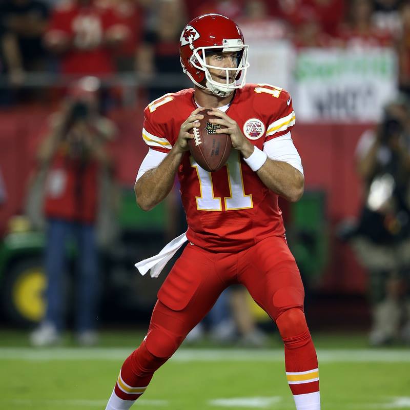 Alex Smith é o quarterback do Kansas City Chiefs, que faz boa campanha nesta temporada