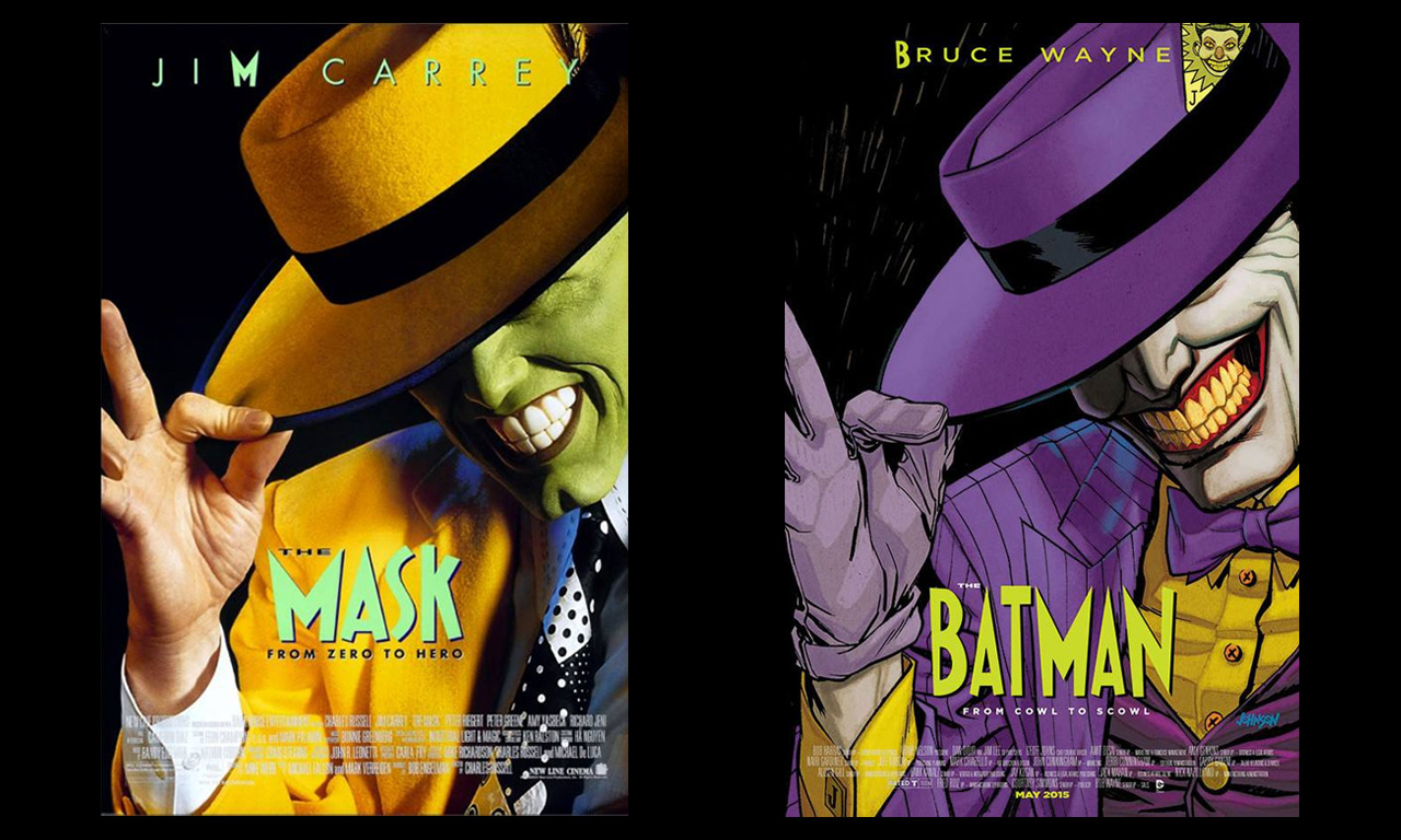 O Máscara e o Coringa bem que se parecem. Arte de Dave Johnson