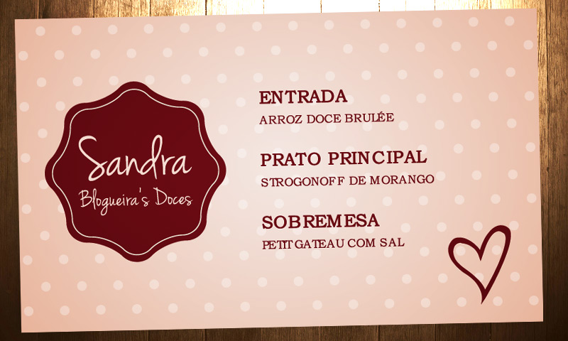 A Sandra era fera nos doces, até que um dia ela colocou sal no petit gateau. Fim.