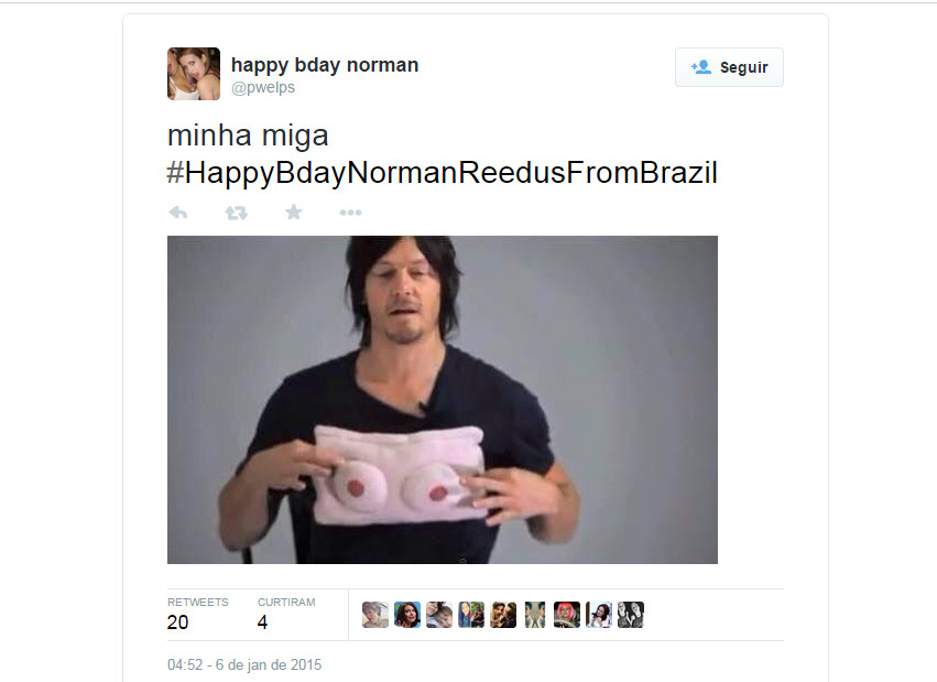 #HappyBdayNormanReedusFromBrazil