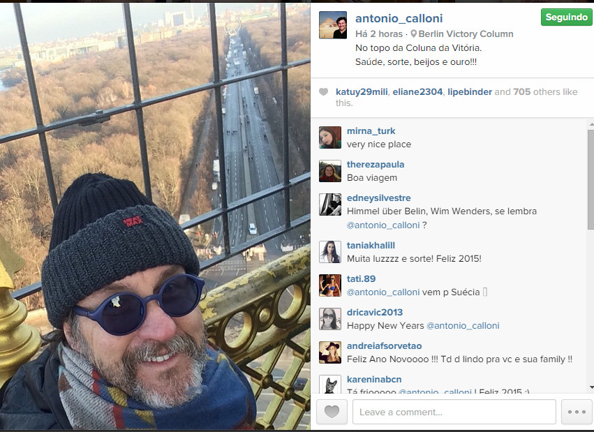 Antonio Calloni trocou o calor do Brasil pela neve de Berlim