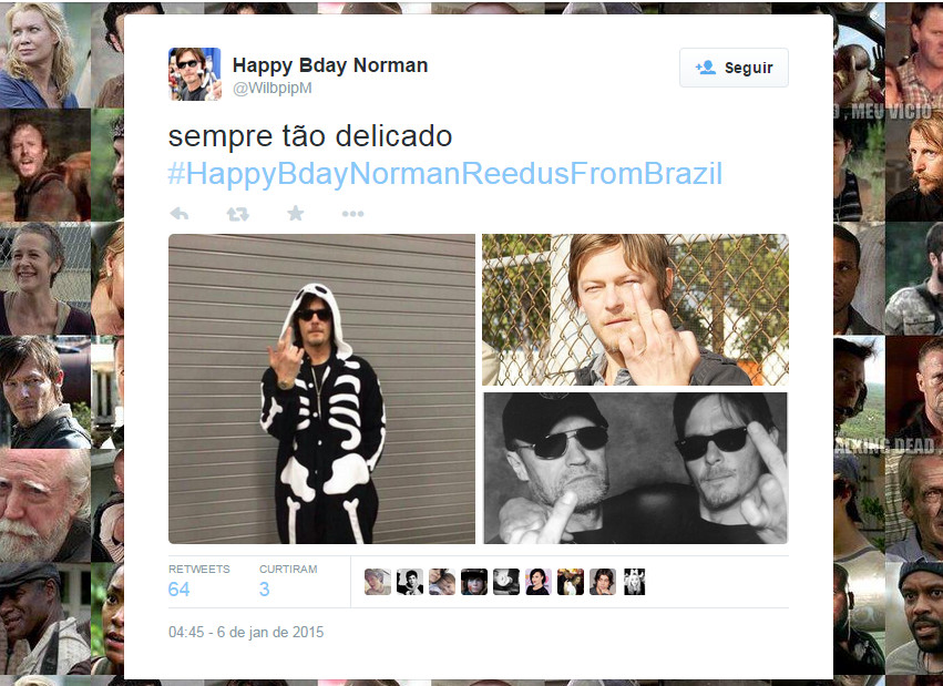 #HappyBdayNormanReedusFromBrazil