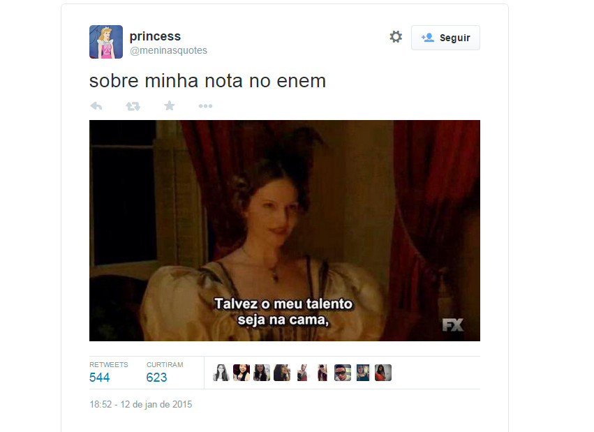 Os comentários do Enem no Twitter