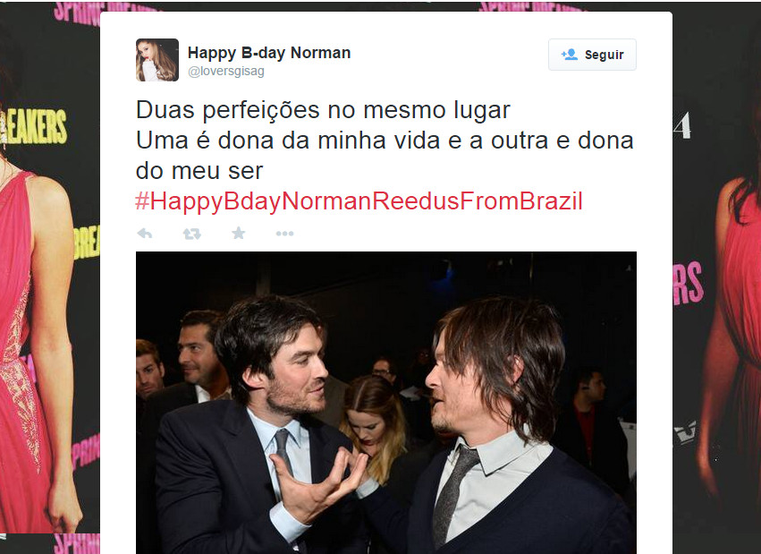 #HappyBdayNormanReedusFromBrazil