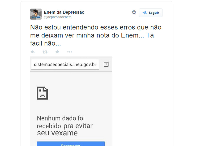 Os comentários do Enem no Twitter