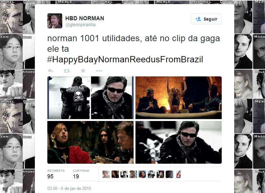 #HappyBdayNormanReedusFromBrazil