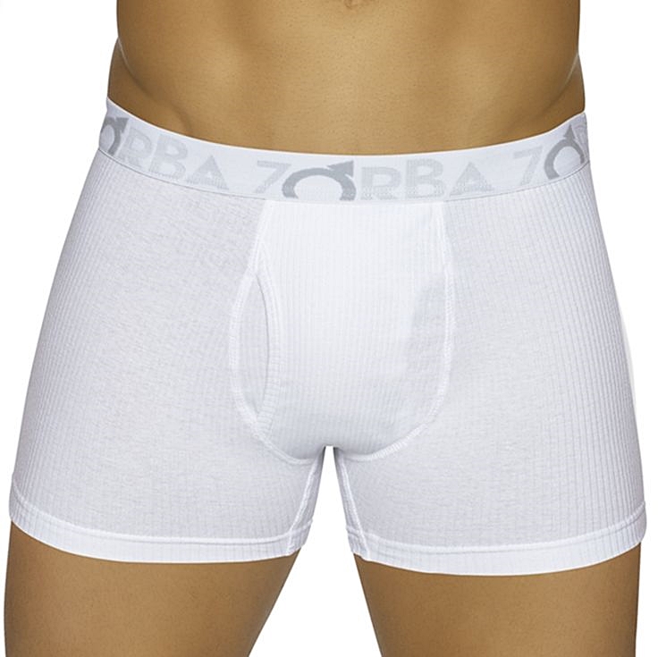 A cueca boxer tem lateral mais larga, cai bem na maioria dos homens, só devendo ser evitada pelos que tem as coxas muito grossas, porque a tendência é enrolar na barra, causando desconforto.  Cueca boxer com abertura 96% algodao 4% elastano; R$ 22,50, no Depósito São Jorge (www.saojorge.com.br). Preço pesquisado em janeiro de 2015, sujeito a modificações