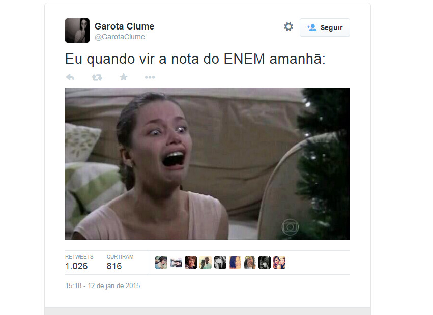 Os comentários do Enem no Twitter