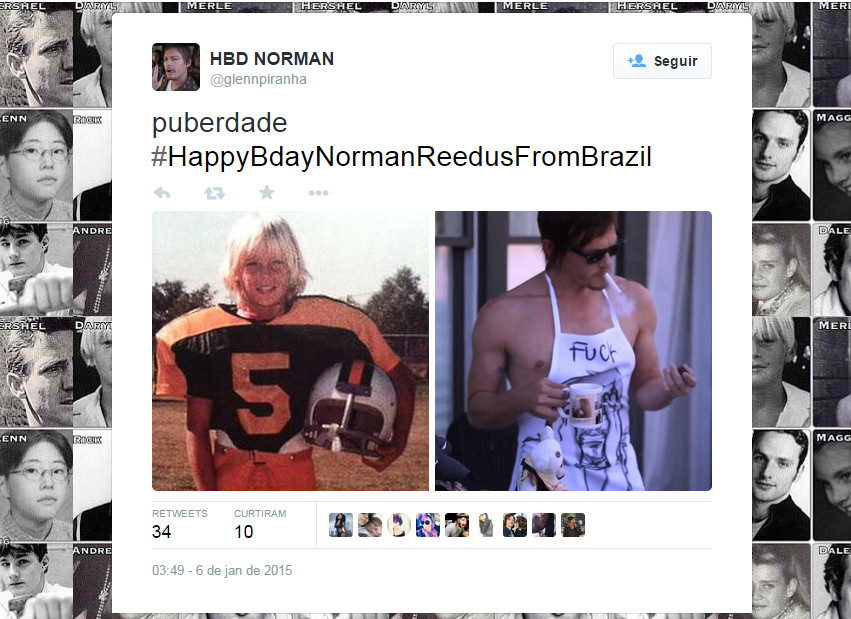 #HappyBdayNormanReedusFromBrazil