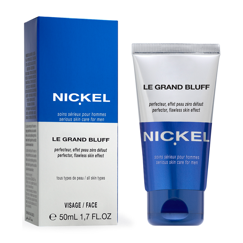 Corretivo Facial Nickel Perfector elimina o brilho excessivo, esconde a vermelhidão do rosto, corrige imperfeições da pele; R$ 109,99, na The Men’s Store (www.themenstore.com.br/). Preço pesquisado em janeiro de 2015, sujeito a modificações 