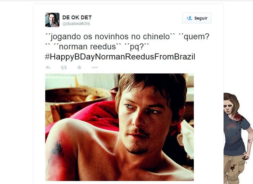 #HappyBdayNormanReedusFromBrazil