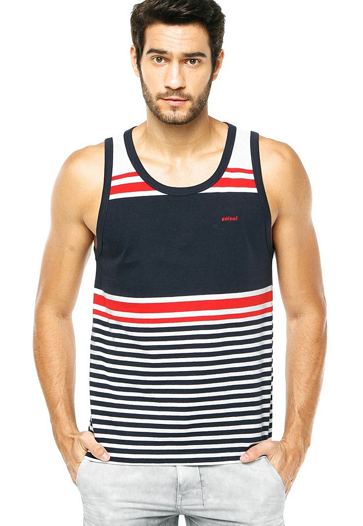 Regata listrada da Colcci; R$ 150, na Dafiti (www.dafiti.com.br). Preço pesquisado em janeiro de 2015, sujeito a modificações