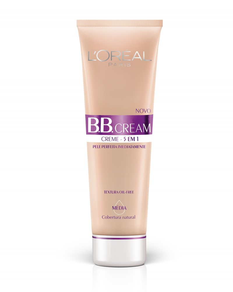 Creme Corretivo B.B. Cream LOréal Paris Cor Média FPS 20 uniformiza o tom da pele, suaviza imperfeições, protege dos raios UV com FPS 20 e tem ação antibrilho, sem óleo na fórmula; R$ 29,90, nas Lojas Americanas (www.americanas.com.br). Preço pesquisado em janeiro de 2015, sujeito a modificações 